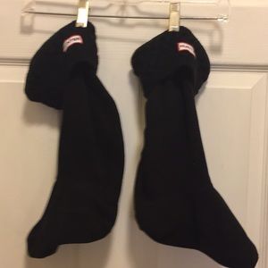 Hunter cable black boot socks